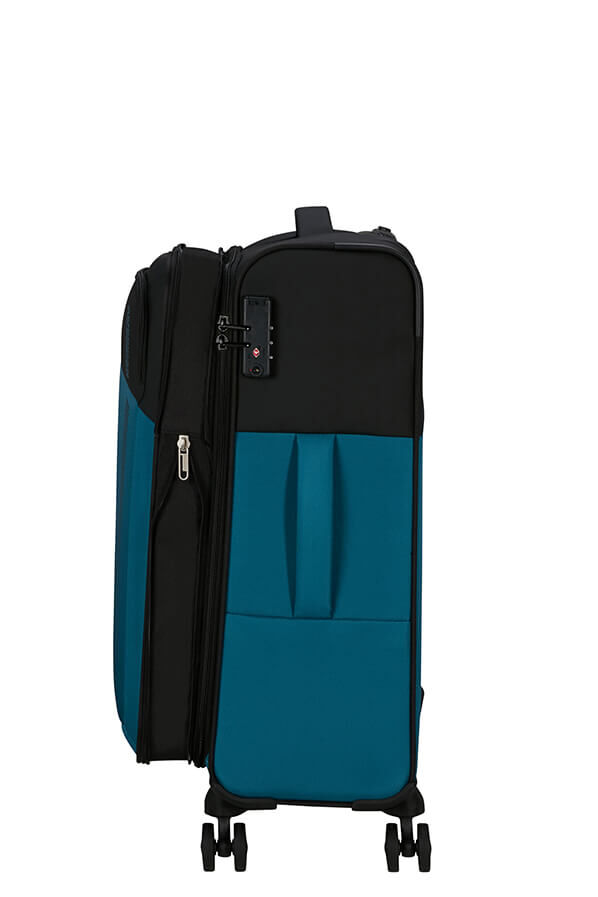 American Tourister Daring Dash Spinner Expandable TSA M  Svart/Bl&aring;