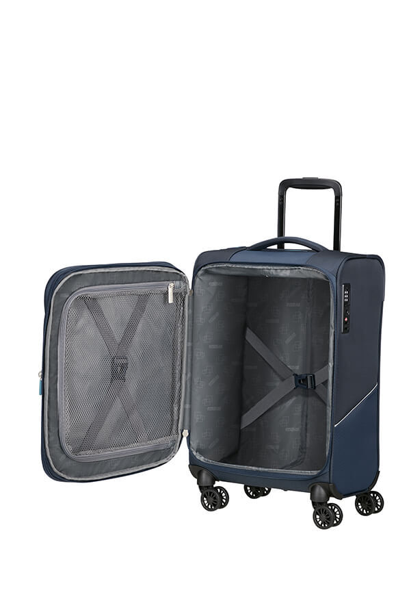 American Tourister SummerRide Spinner Expandable TSA 55cm L35  Marinebl&aring;