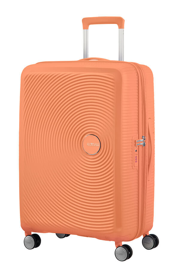 SoundBox Medium innsjekket | American Tourister Soundbox Spinner TSA Expandable 67cm  Cantaloupe