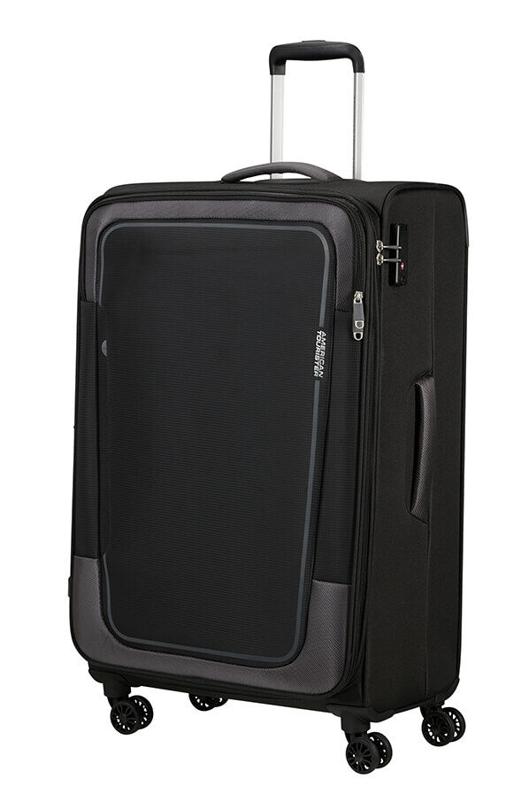American Tourister Pulsonic Spinner Expandable 81cm  Asfalt Svart