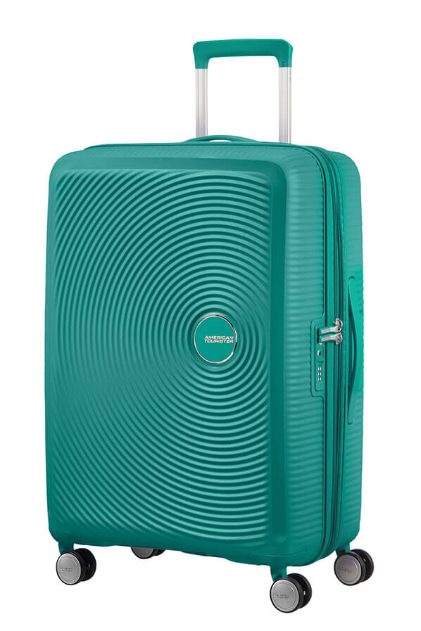SoundBox Medium innsjekket | American Tourister Soundbox Spinner TSA Expandable 67cm  Forest Green