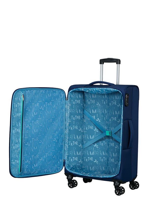 American Tourister Sea Seeker Spinner 68/25 Tsa 68cm  Marinebl&aring;