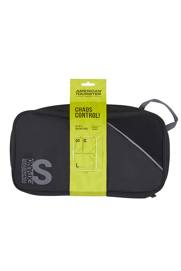 Packing Cubes Sett med 3 pakkekuber | American Tourister American Tourist. Ta Packing Cubes S/M/L  Svart/Gr&aring;