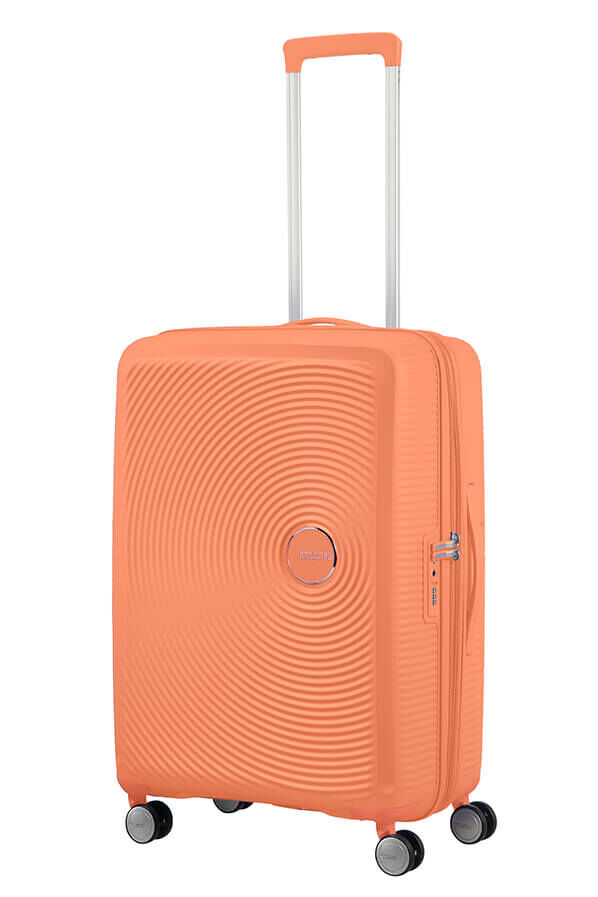 SoundBox Medium innsjekket | American Tourister Soundbox Spinner TSA Expandable 67cm  Cantaloupe