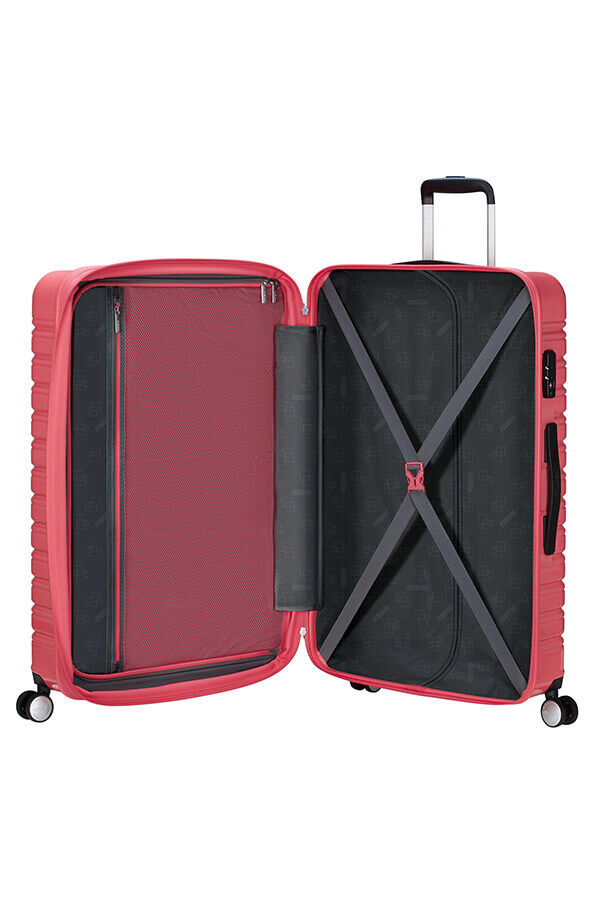 Flashline Pop Large innsjekket | American Tourister Flashline Pop Spinner Exp TSA 78cm  Coral Pink
