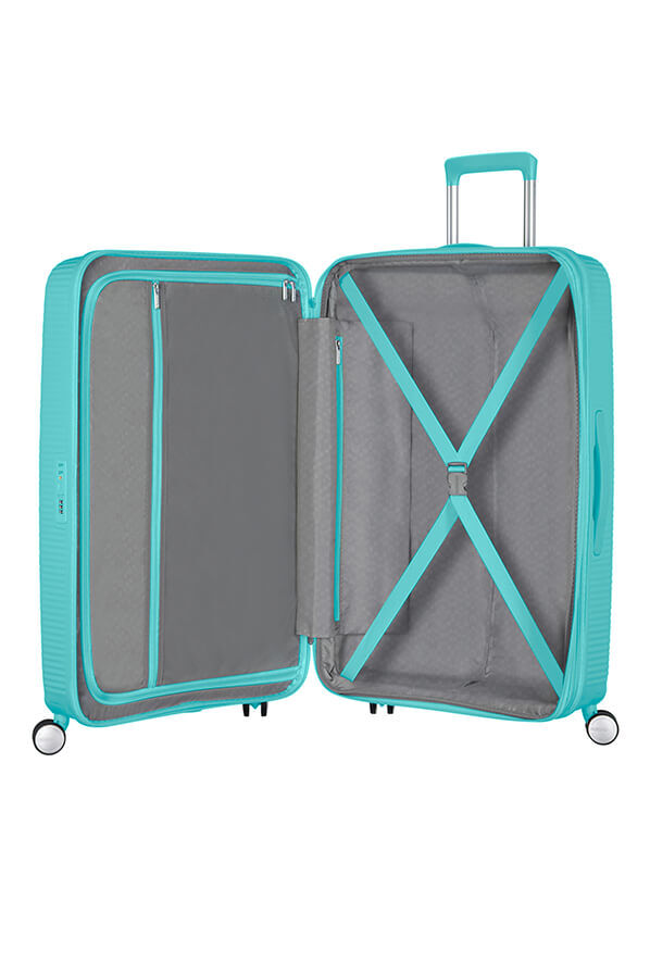 SoundBox Large innsjekket | American Tourister Soundbox Spinner TSA Expandable 77cm  Poolside Blue