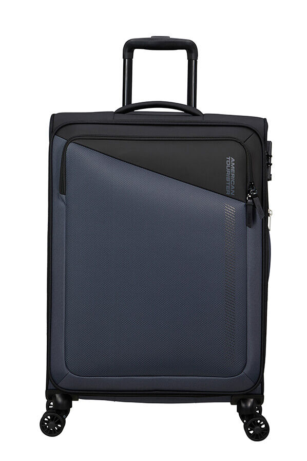 American Tourister Daring Dash Spinner Expandable TSA M  Svart/Gr&aring;