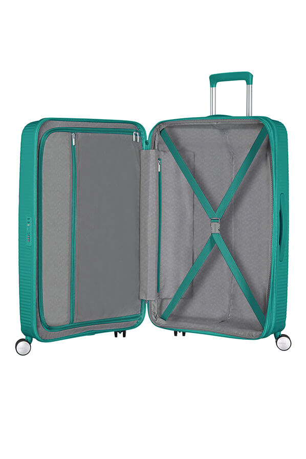 SoundBox Medium innsjekket | American Tourister Soundbox Spinner TSA Expandable 67cm  Forest Green