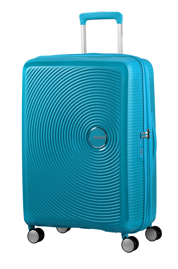 SoundBox Medium innsjekket | American Tourister Soundbox Spinner Expandable 67cm Summer Blue