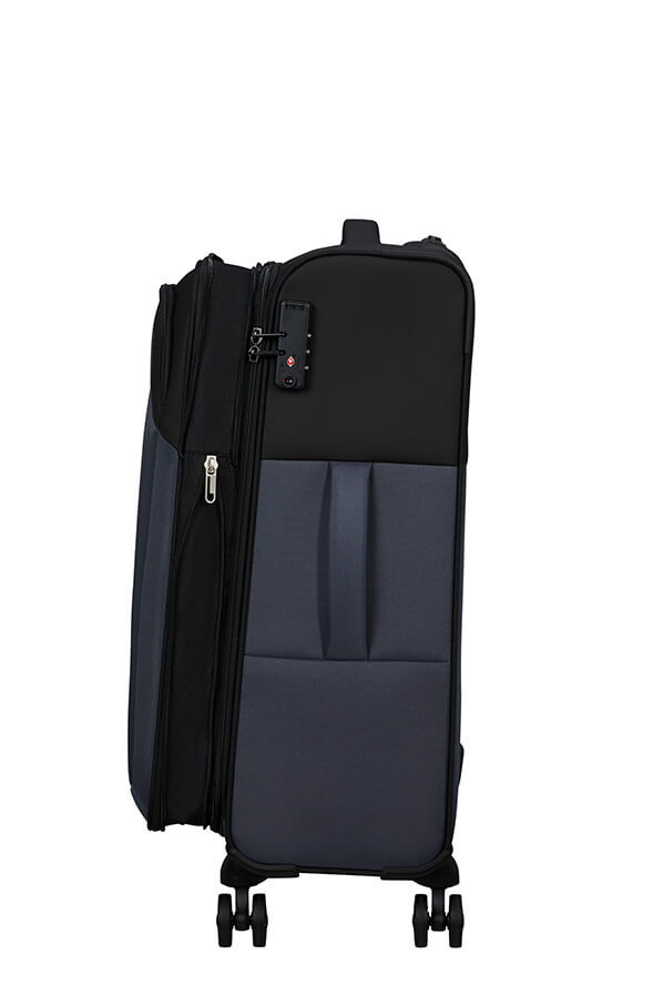 American Tourister Daring Dash Spinner Expandable TSA M  Svart/Gr&aring;