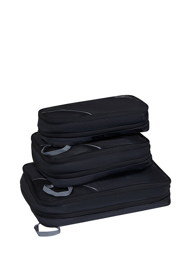 Packing Cubes Sett med 3 pakkekuber | American Tourister American Tourist. Ta Packing Cubes S/M/L  Svart/Gr&aring;
