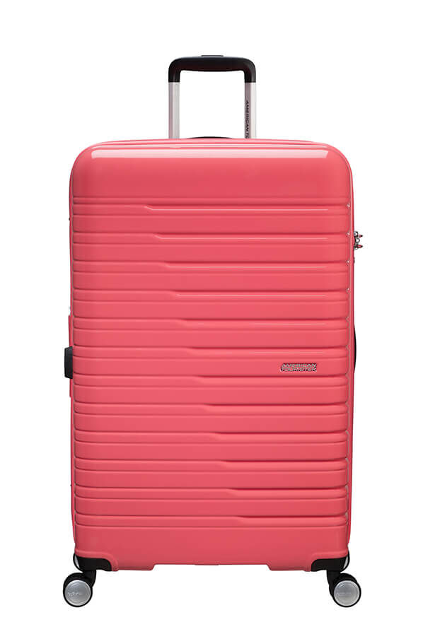 Flashline Pop Large innsjekket | American Tourister Flashline Pop Spinner Exp TSA 78cm  Coral Pink