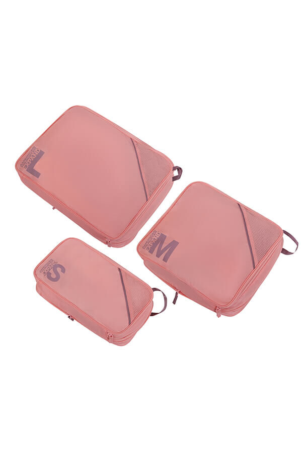 Packing Cubes Set of 3 Packing Cubes | American Tourister American Tourist. Ta Packing Cubes S/M/L  Pink/Mauve