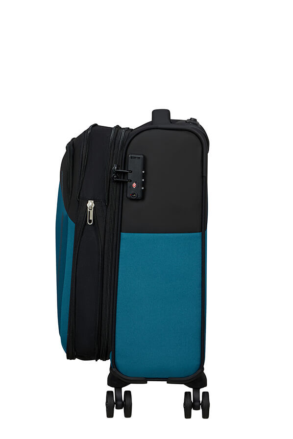 American Tourister Daring Dash Spinner Expandable TSA S  Svart/Bl&aring;