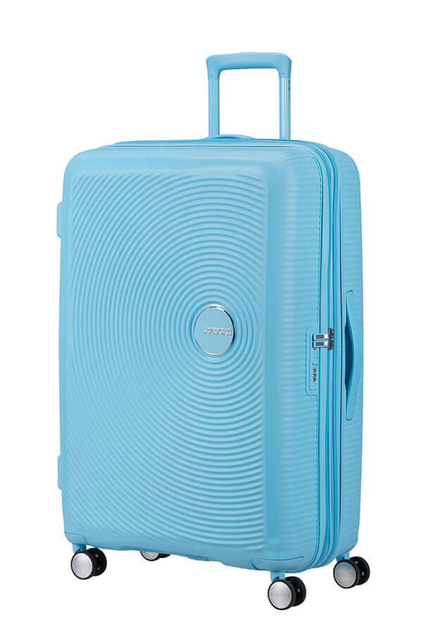 American Tourister SoundBox Spinner TSA Expandable 77cm  Blueberry Fizz