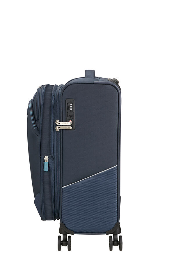 American Tourister SummerRide Spinner Expandable TSA 55cm L35  Marinebl&aring;