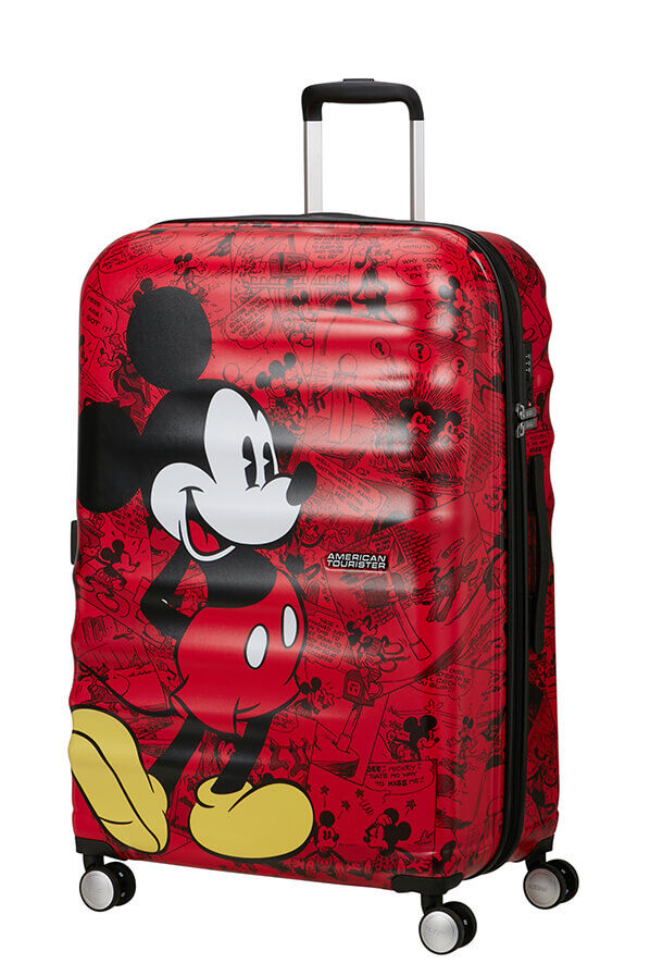 American Tourister Disney Wavebreaker Spinner TSA Disney Fl 77cm  Mikke Mus R&oslash;d