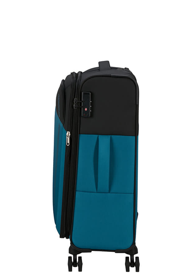 American Tourister Daring Dash Spinner Expandable TSA M  Svart/Bl&aring;