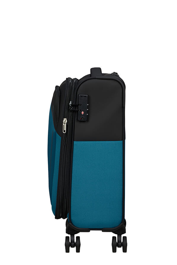 American Tourister Daring Dash Spinner Expandable TSA S  Svart/Bl&aring;