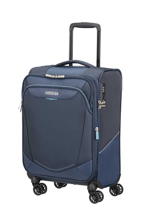 American Tourister SummerRide Spinner Expandable TSA 55cm L35  Marinebl&aring;