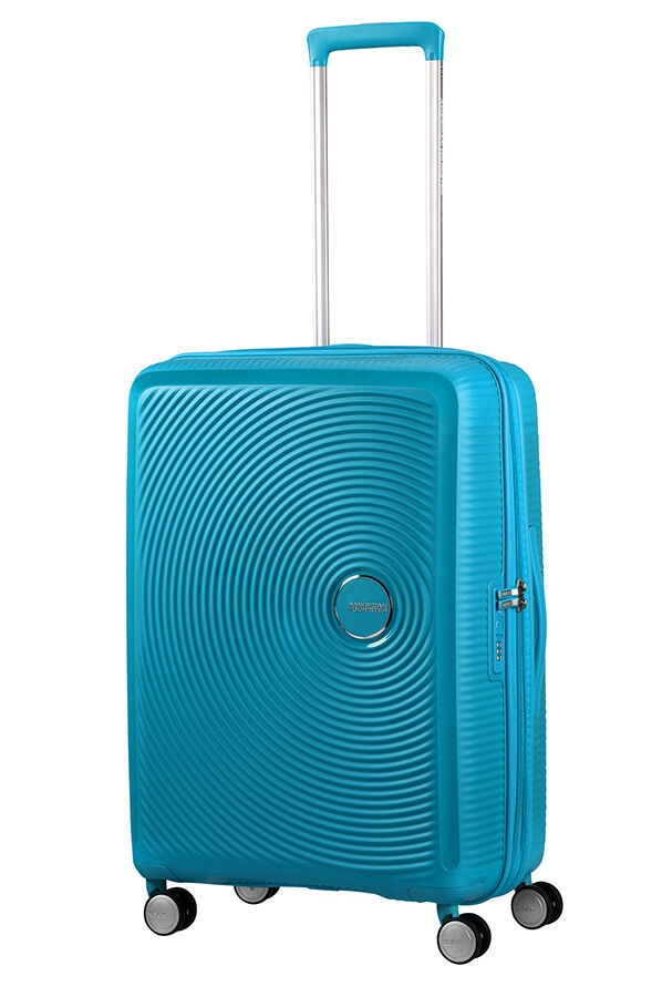 SoundBox Medium innsjekket | American Tourister Soundbox Spinner Expandable 67cm Summer Blue