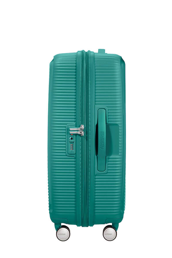 SoundBox Medium innsjekket | American Tourister Soundbox Spinner TSA Expandable 67cm  Forest Green