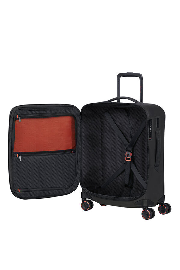 Samsonite Glazed Spinner Expandable 55cm  Black