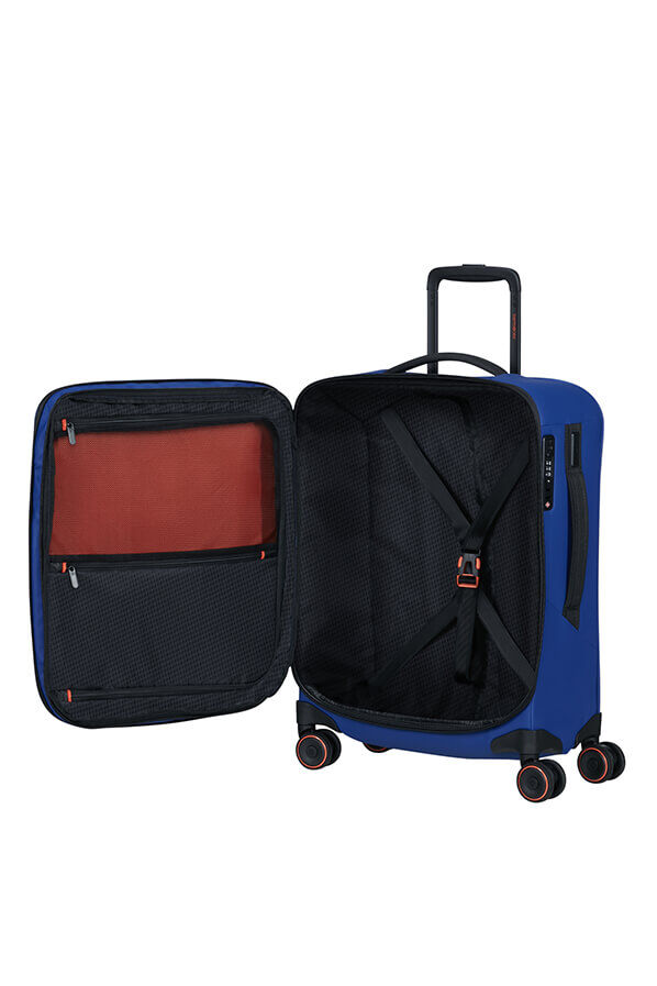 Samsonite Glazed Spinner Expandable 55cm  Elektrisk bl&aring;