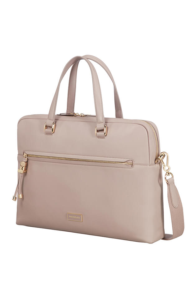 Samsonite Karissa Biz Lth PCveske for dame 15.6" Old Rose Rolling